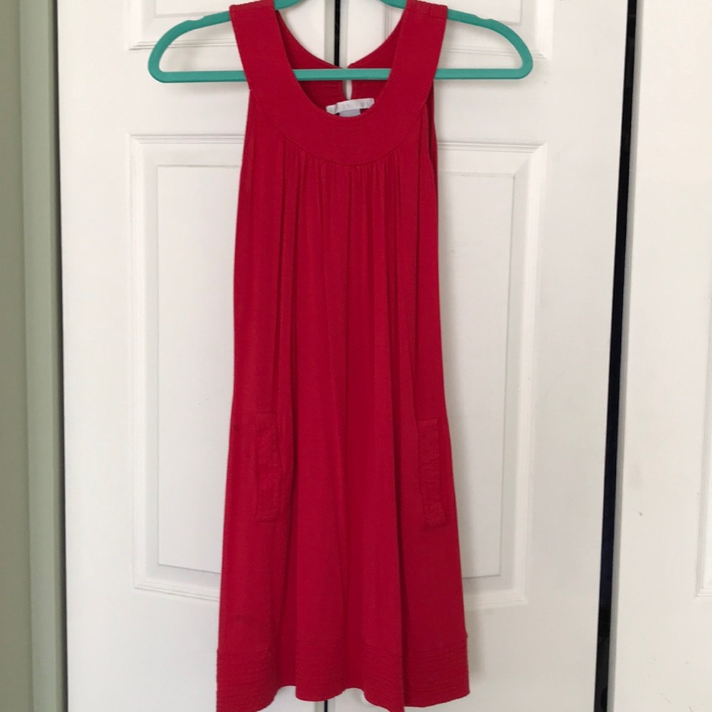 Red cotton dress